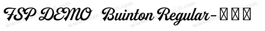 FSP DEMO   Buinton Regular字体转换